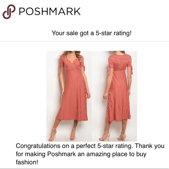 ☀️LAST3️⃣//RED WHITE STRIPED MIDI DRESS - Picture 3 of 10